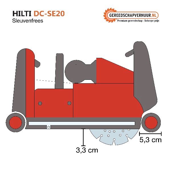 De Hilti DC-SE20 leidingfrees voor gewapend beton huren bij Gereedschapverhuur.nl